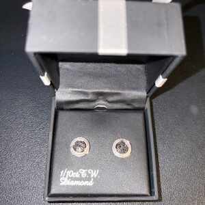Black Diamond Stud Earrings
